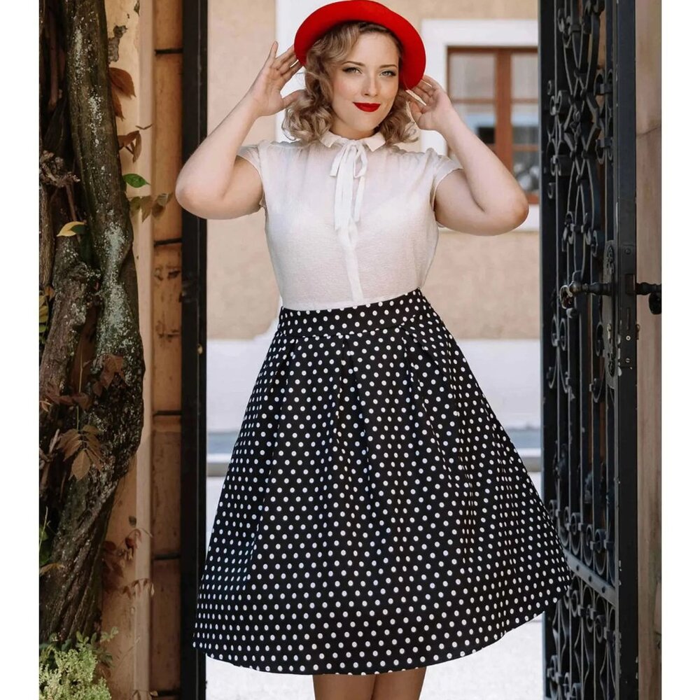 Dolly & Dotty Skirt Full Polka Dots Vintage Inspired